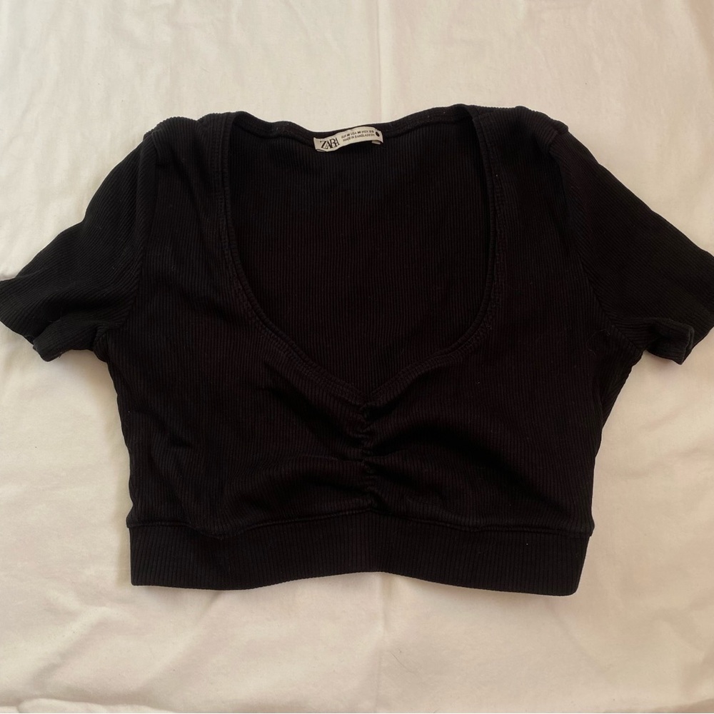 super cropped zara top